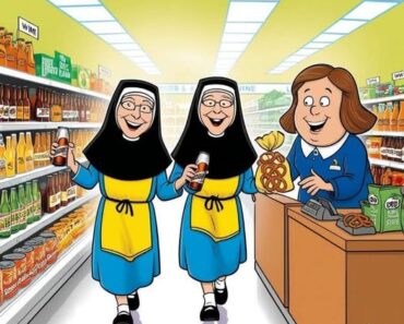 TWO NUNS WERE SHOPPING AT A 7