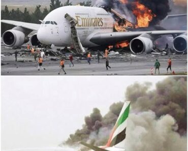 An Emirates plane carrying 300 people crashed while landing; 1 firefighter…