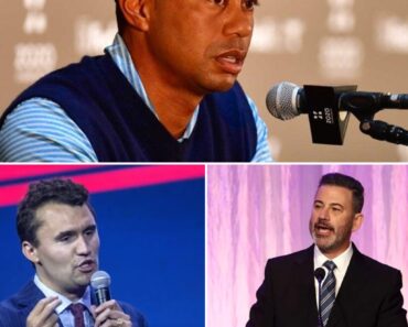 BREAKING NEWS  THE NIGHT LATE-NIGHT TELEVISION DI*D  It began with laughter — Jimmy Kimmel’s final joke, a single line about Charlie Kirk that turned applause into stunned silence. Hours later, Tiger Woods — a legend rarely seen outside the fairway — shattered that silence, condemning the remark as “immoral” before delivering a cryptic five-word message straight to ABC executives.  Within minutes, the decision was sealed: Kimmel’s show pulled, his career branded finished. Bu… See more